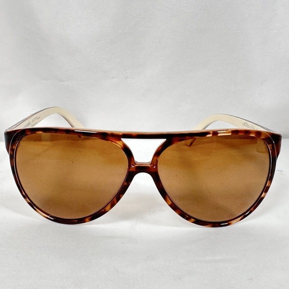 Peppers Halo Tortoise Shell Aviator Style Sunglasses Made in Italy Polarized S5 - Picture 1 of 7